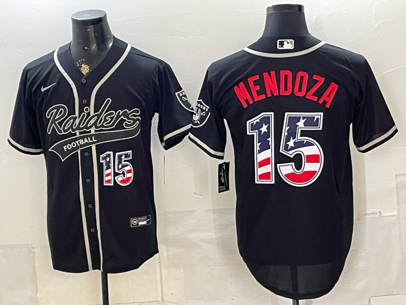 Men 2026 Oakland Raiders #15 Mendoza black Nike Limited NFL Jersey071513